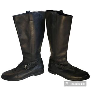 Cole Haan Black Leather Riding Boots Women's Size 7